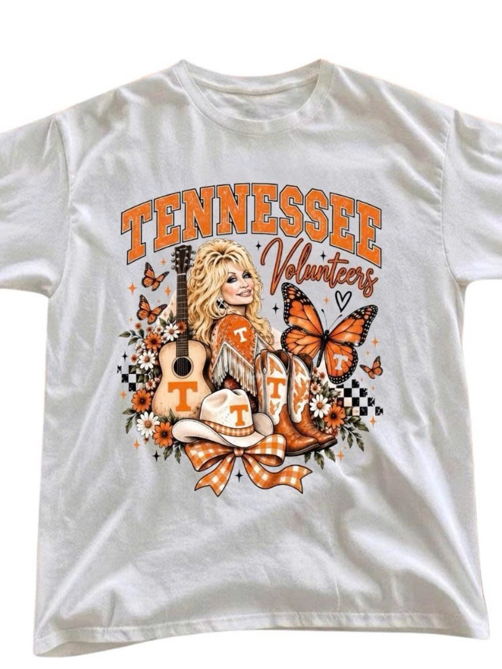 Gildan Tennessee Volunteers Butterfly Graphic Tee University Of Tennessee Vols